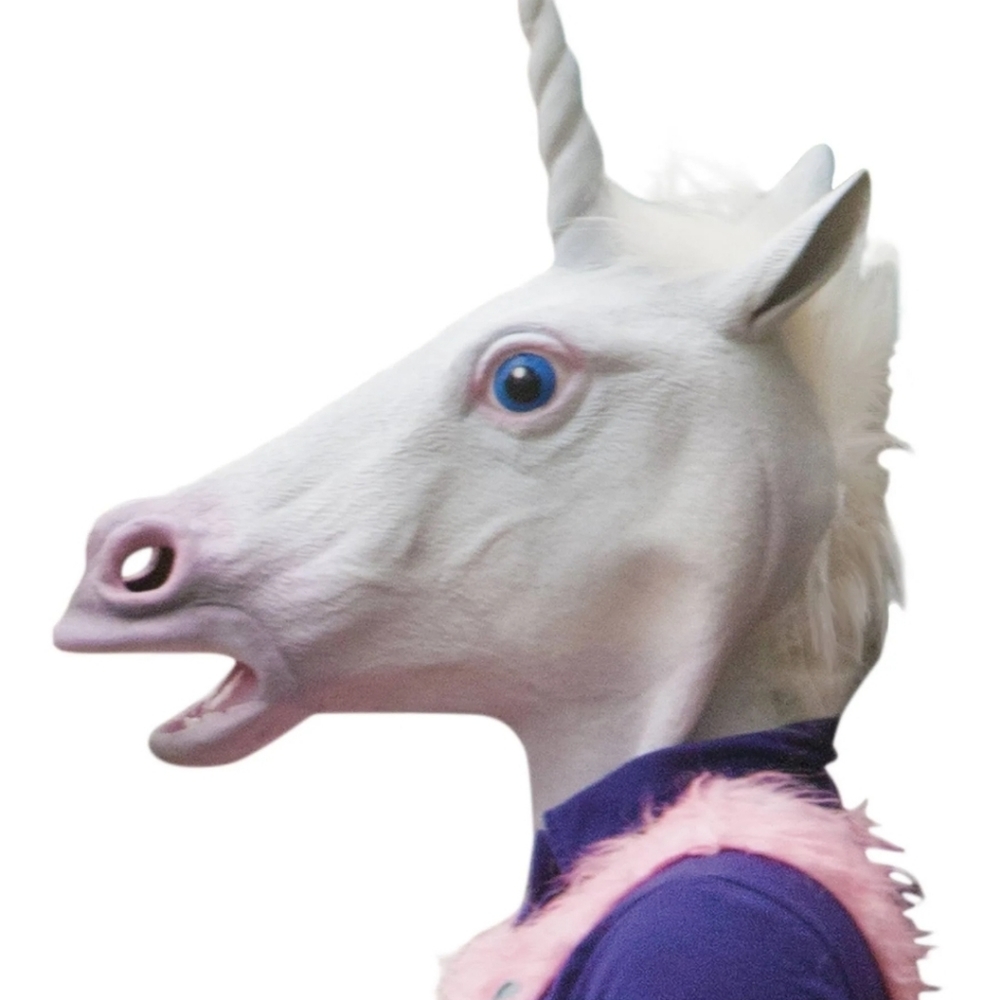 Unicorn Head Latex Mask